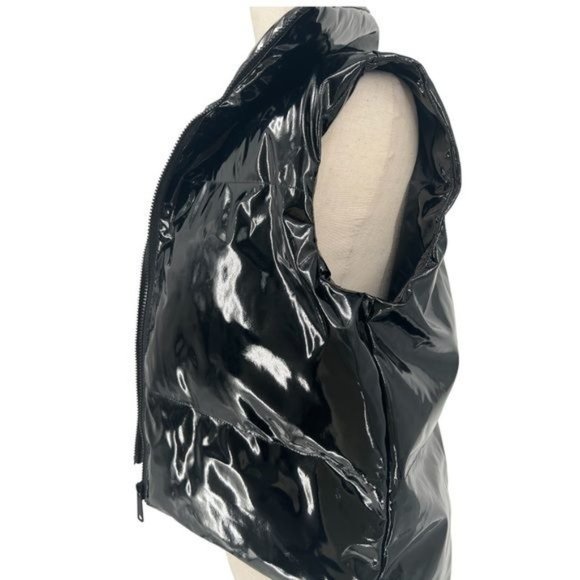 PrettyLittleThing Vinyl Padded Vest | 0 - Picture 5 of 10